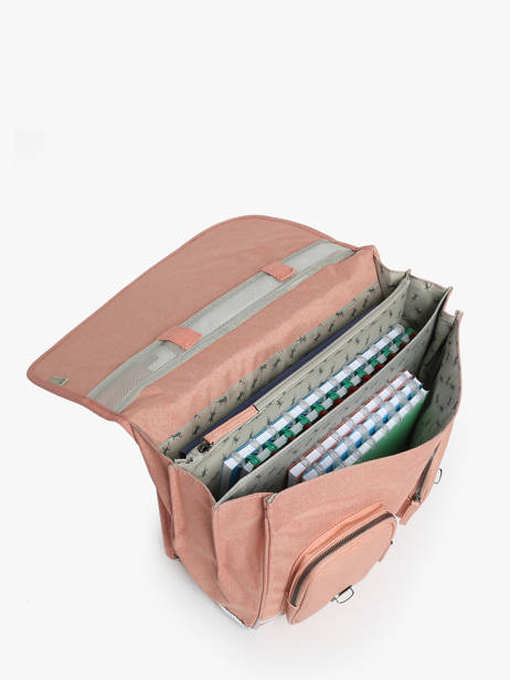 Boekentas 3 Compartimenten Cameleon Roze vintage color VIC-CA41 ander zicht 3